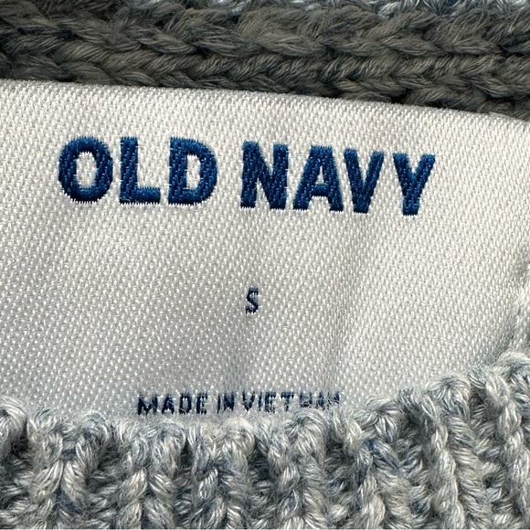 Old Navy Women's Light Blue Knit Sweater Boxy Cropped Top Shirt Sz S Loose Knit - Picture 4 of 6